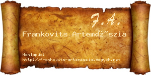 Frankovits Artemíszia névjegykártya
